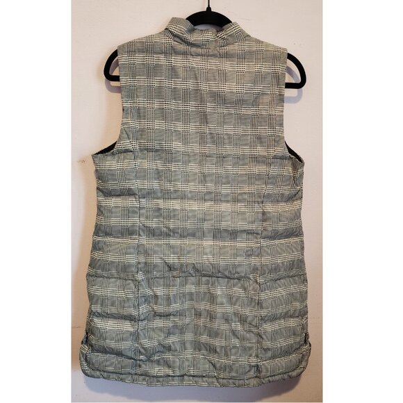 J Jill Houndstooth Long Down Vest Sz M - Picture 2 of 5
